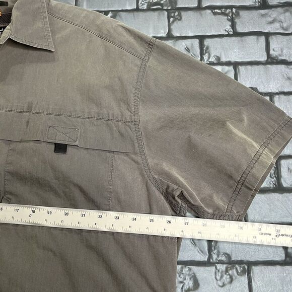 Eddie Bauer Legend McNary Button Up Shirt Men's XL Vented Solid Gray Pocketed - Picture 4 of 12